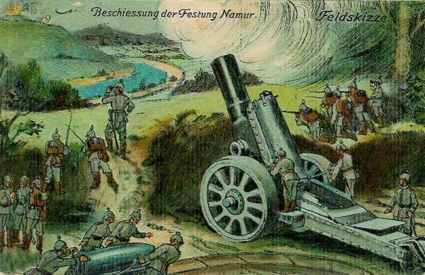 Mortier de gros calibre devant Namur - 46.3 ko