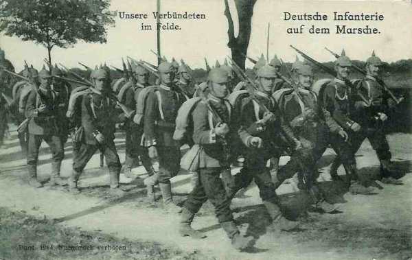 Infanterie allemande en marche - 32 ko