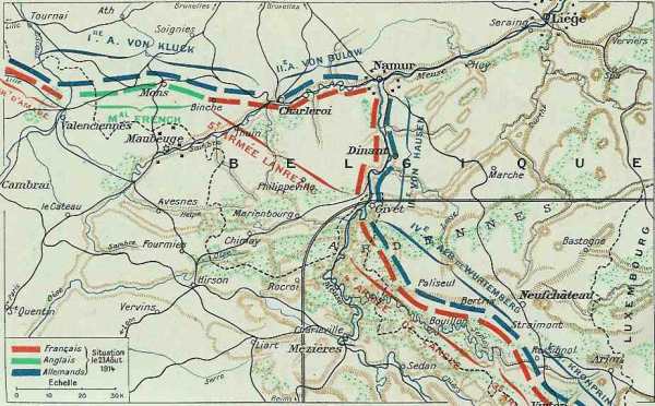 Position des armées le 23 août 1914 - 49 ko