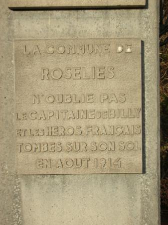 Roselies : monument aux Français (détail) - 27.4 ko