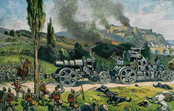 Artillerie de siège allemande à Namur - 38.7 ko