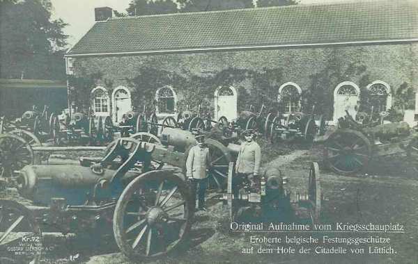 Citadelle de Liège - Artillerie de forteresse prise aux Belges - 34.2 ko