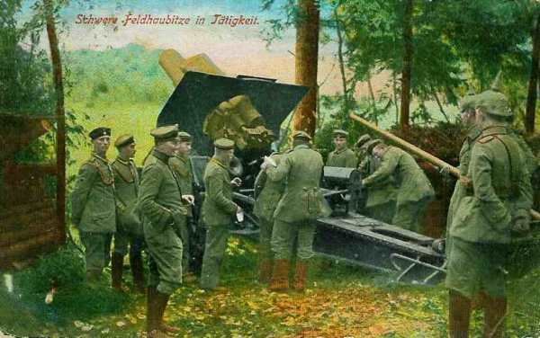 Obusier allemand de campagne camouflé - 35.4 ko